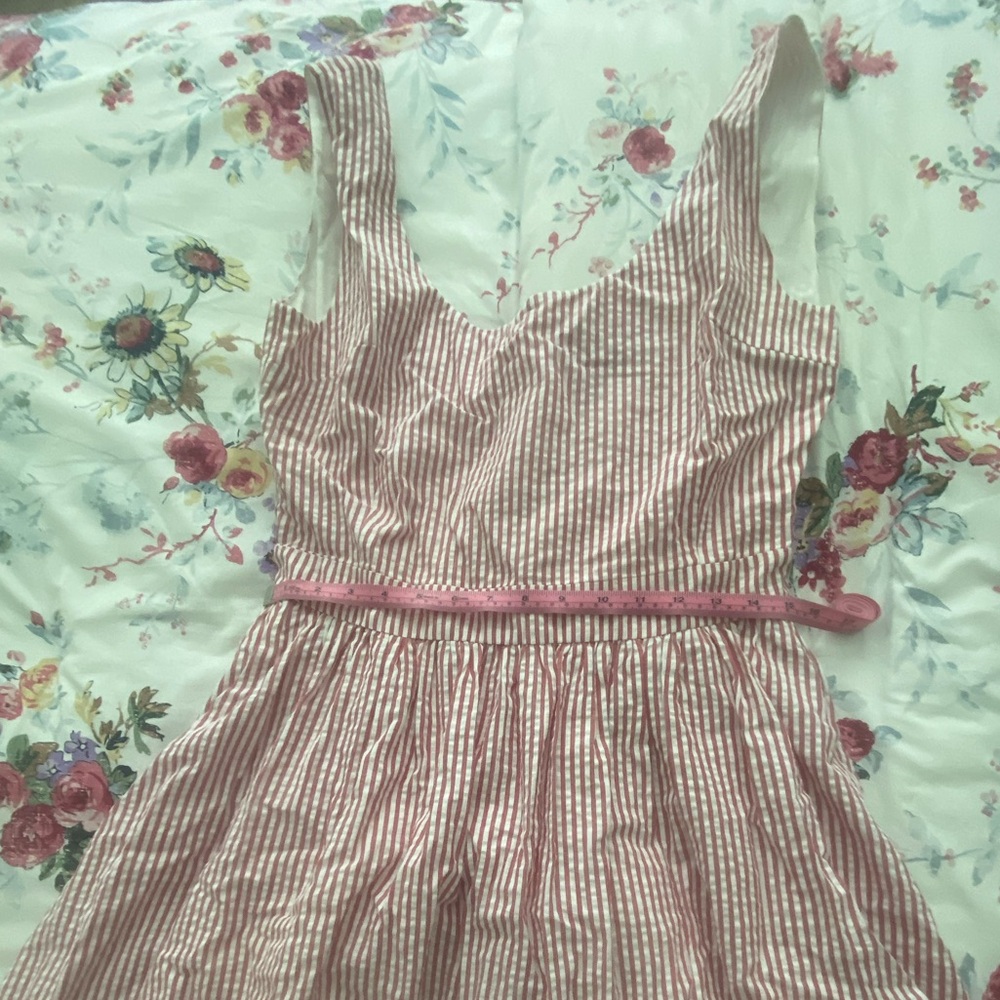 Kiel James Patrick Striped Seersucker Mini Dress, Size 6 - Picture 10 of 11